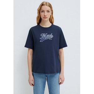 Mavi M1613565-82318 Mavi Logo Nakışlı T-Shirt Kadın Tişört
