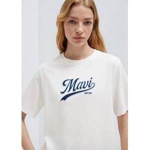 Mavi M1613565-80194 Mavi Logo Nakışlı T-Shirt Kadın Tişört