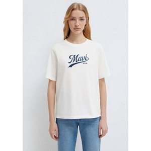 Mavi M1613565-80194 Mavi Logo Nakışlı T-Shirt Kadın Tişört
