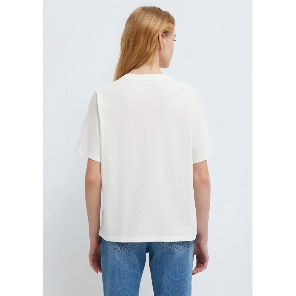 Mavi M1613565-80194 Mavi Logo Nakışlı T-Shirt Kadın Tişört