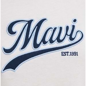 Mavi M1613565-80194 Mavi Logo Nakışlı T-Shirt Kadın Tişört