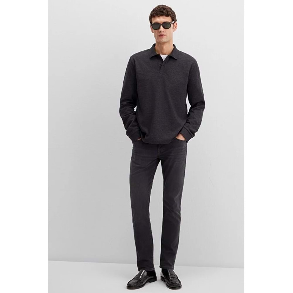 Mavi 0613041-80024 Uzun Kollu İnterlok Tişört Erkek T-Shirt