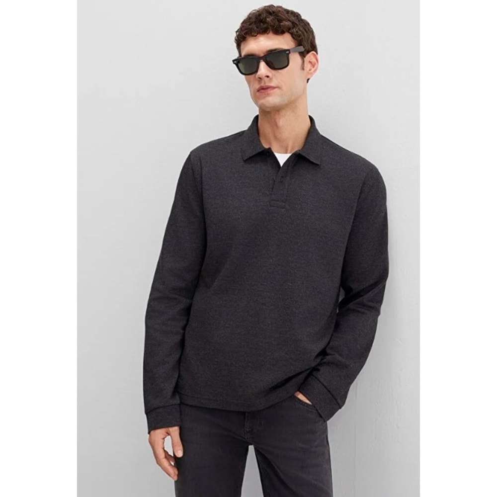 Mavi 0613041-80024 Uzun Kollu İnterlok Tişört Erkek T-Shirt