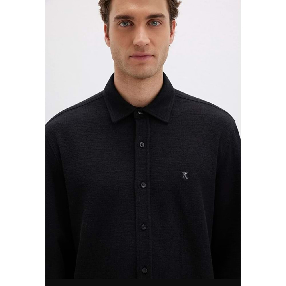 Mavi 0211789-900 M Logo Nakışlı Örme Erkek Gömlek