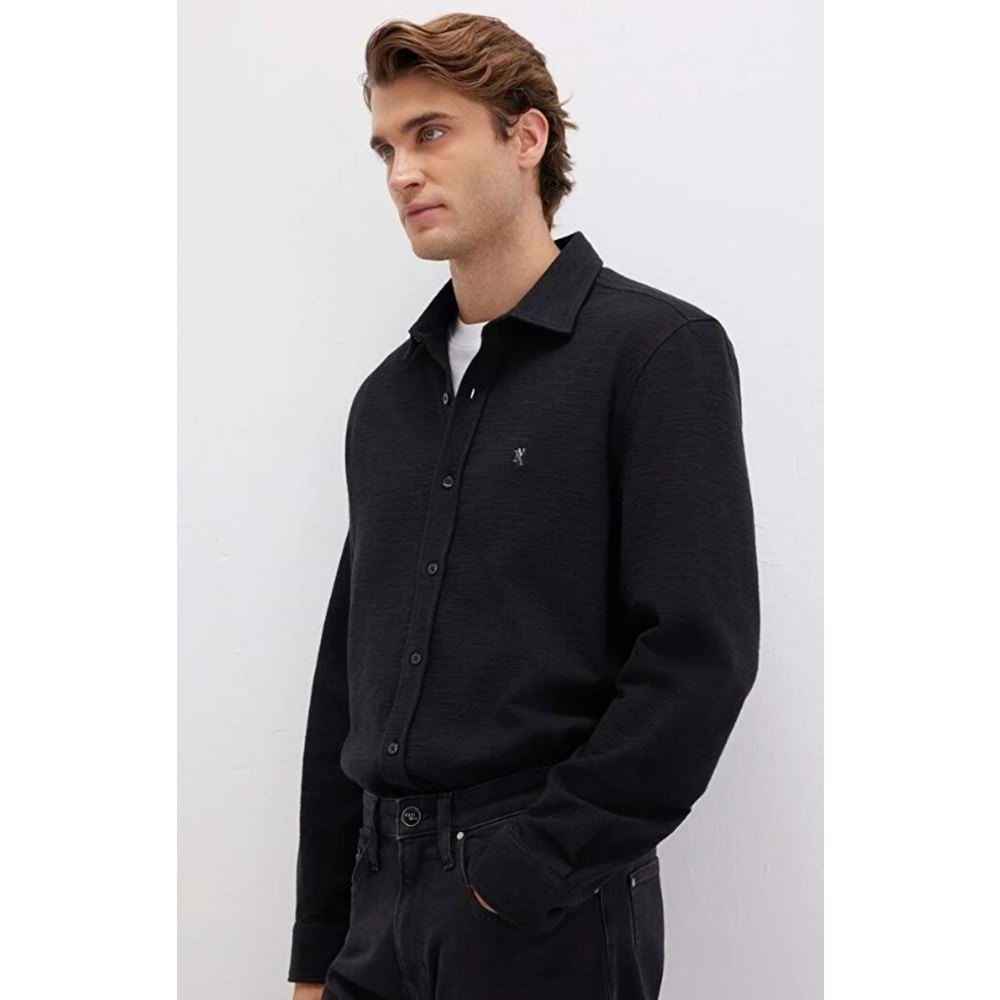 Mavi 0211789-900 M Logo Nakışlı Örme Erkek Gömlek