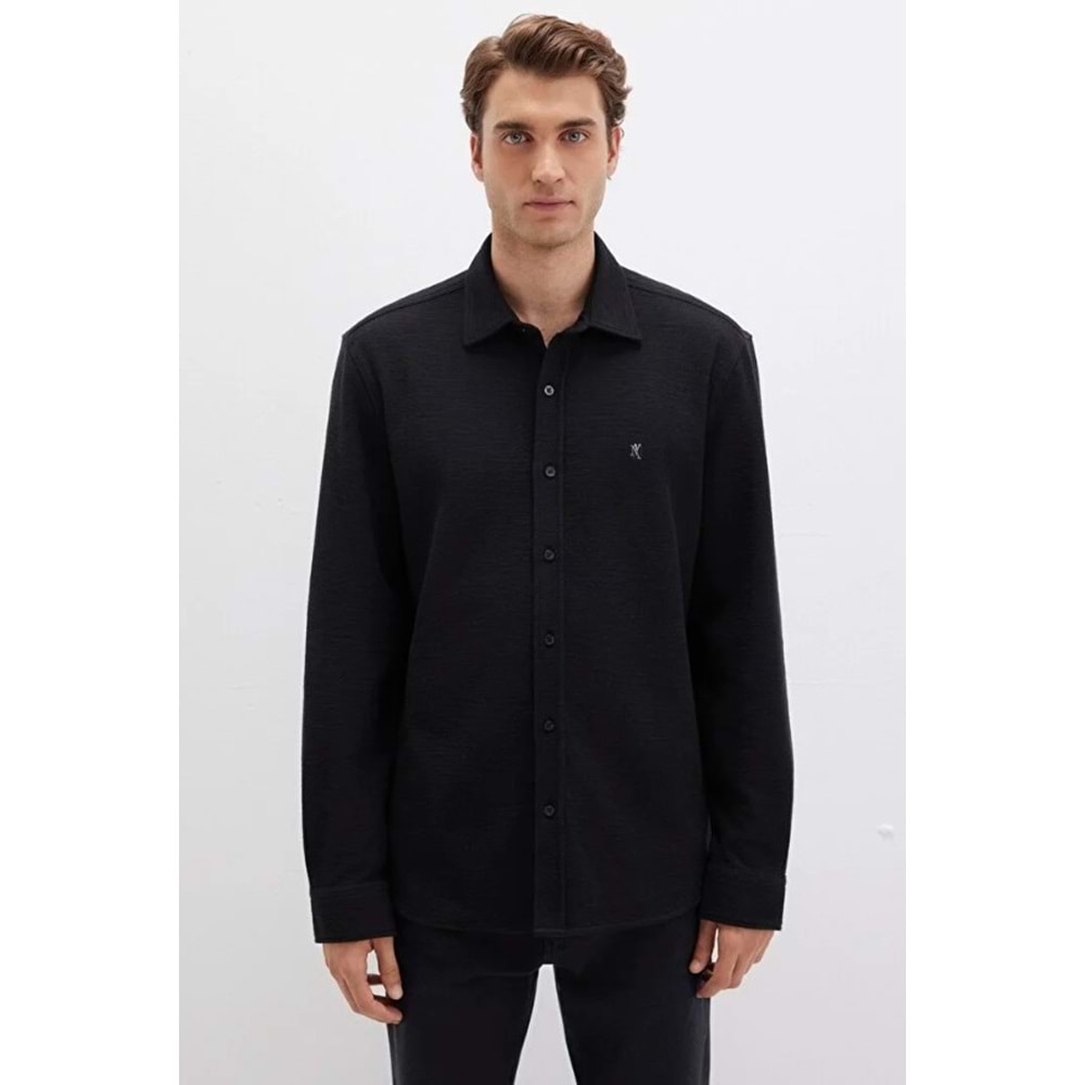 Mavi 0211789-900 M Logo Nakışlı Örme Erkek Gömlek