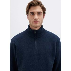 Mavi M0710380-70490 Half Zip Kazak Yarım Fermuarlı Erkek Sweatshirt