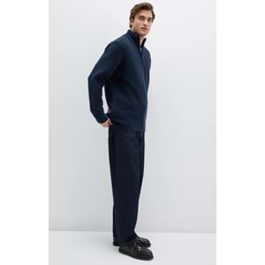 Mavi M0710380-70490 Half Zip Kazak Yarım Fermuarlı Erkek Sweatshirt