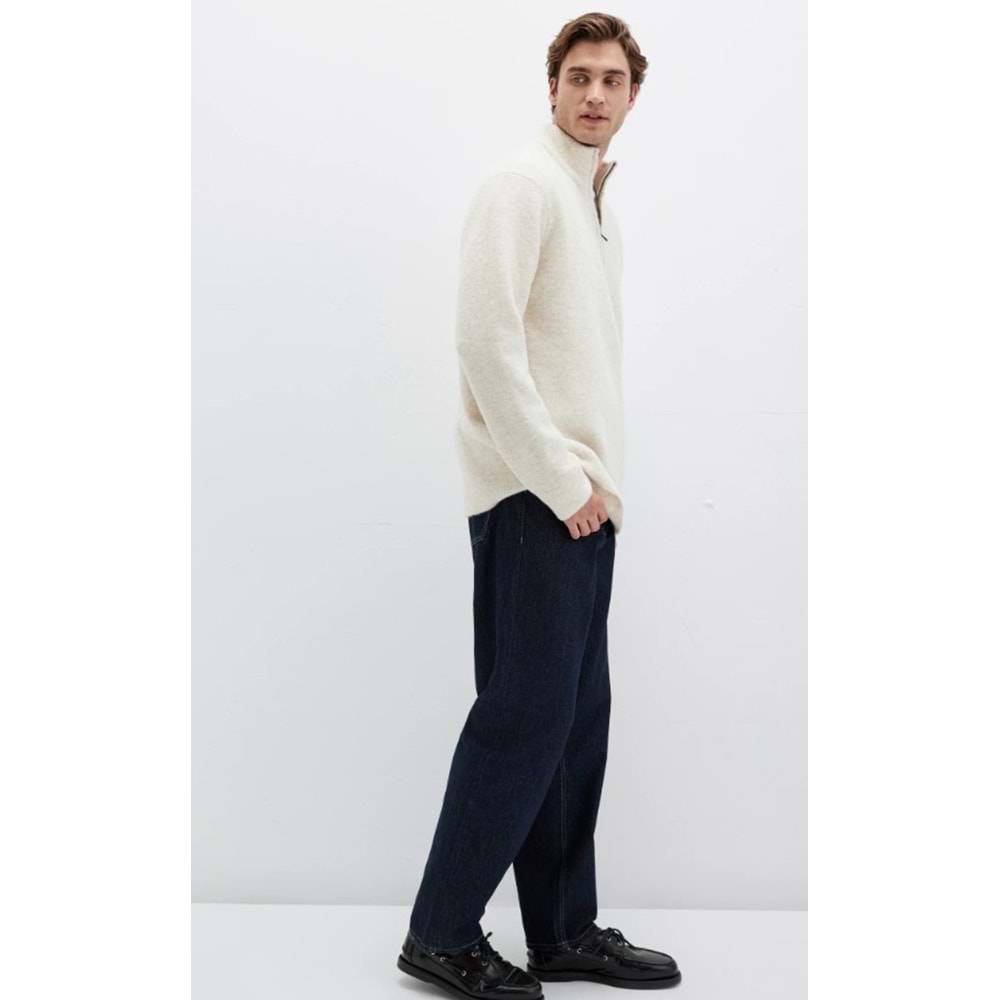 Mavi M0710380-88200 Half Zip Kazak Yarım Fermuarlı Erkek Sweatshirt