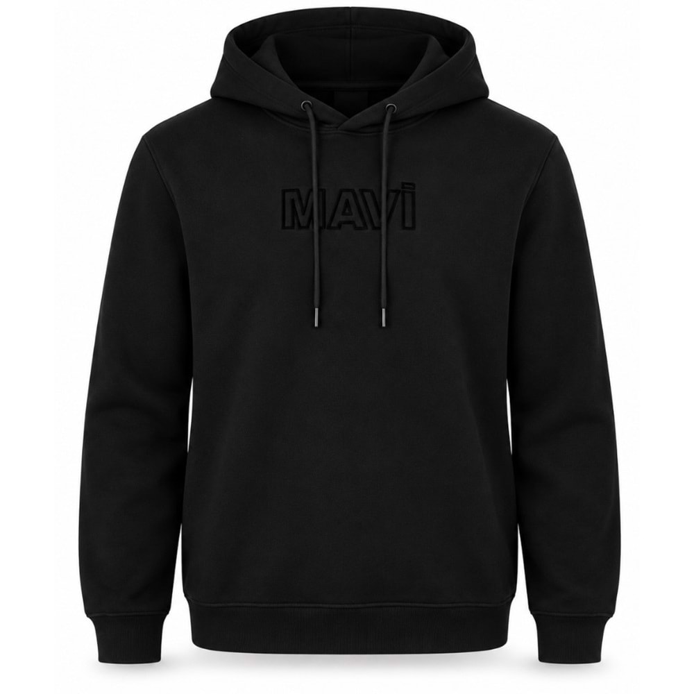 Mavi M0S10549-900 Mavi Logo Baskılı Erkek Kapüşonlu Sweatshirt
