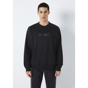 Mavi M0S10551-900 Mavi Logo Baskılı Bisiklet Yaka Erkek Sweatshirt
