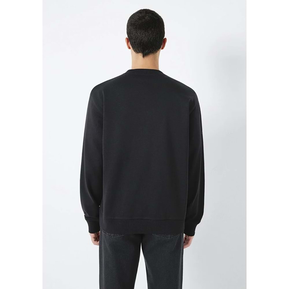 Mavi M0S10551-900 Mavi Logo Baskılı Bisiklet Yaka Erkek Sweatshirt