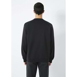 Mavi M0S10551-900 Mavi Logo Baskılı Bisiklet Yaka Erkek Sweatshirt