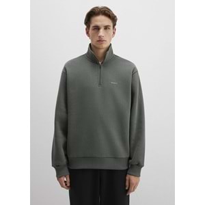 Mavi M0S10585-71598 Mavi Logo Baskılı Yarı Fermuarlı Sweatshirt Erkek Sweatshirt