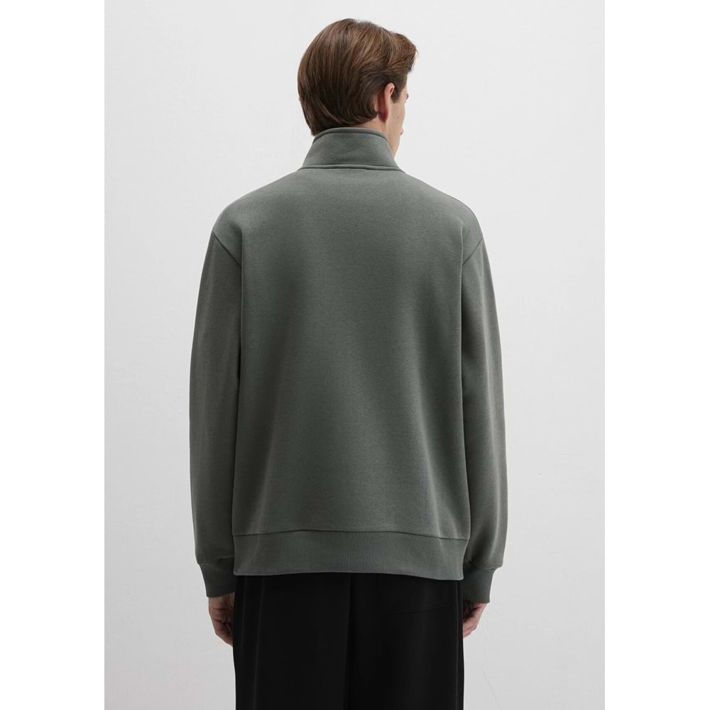 Mavi M0S10585-71598 Mavi Logo Baskılı Yarı Fermuarlı Sweatshirt Erkek Sweatshirt