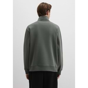 Mavi M0S10585-71598 Mavi Logo Baskılı Yarı Fermuarlı Sweatshirt Erkek Sweatshirt