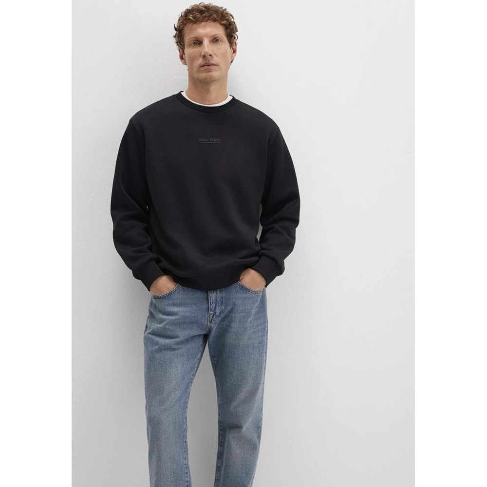 Mavi M0S10586-900 Mavi Jeans Detaylı Erkek Sweatshirt