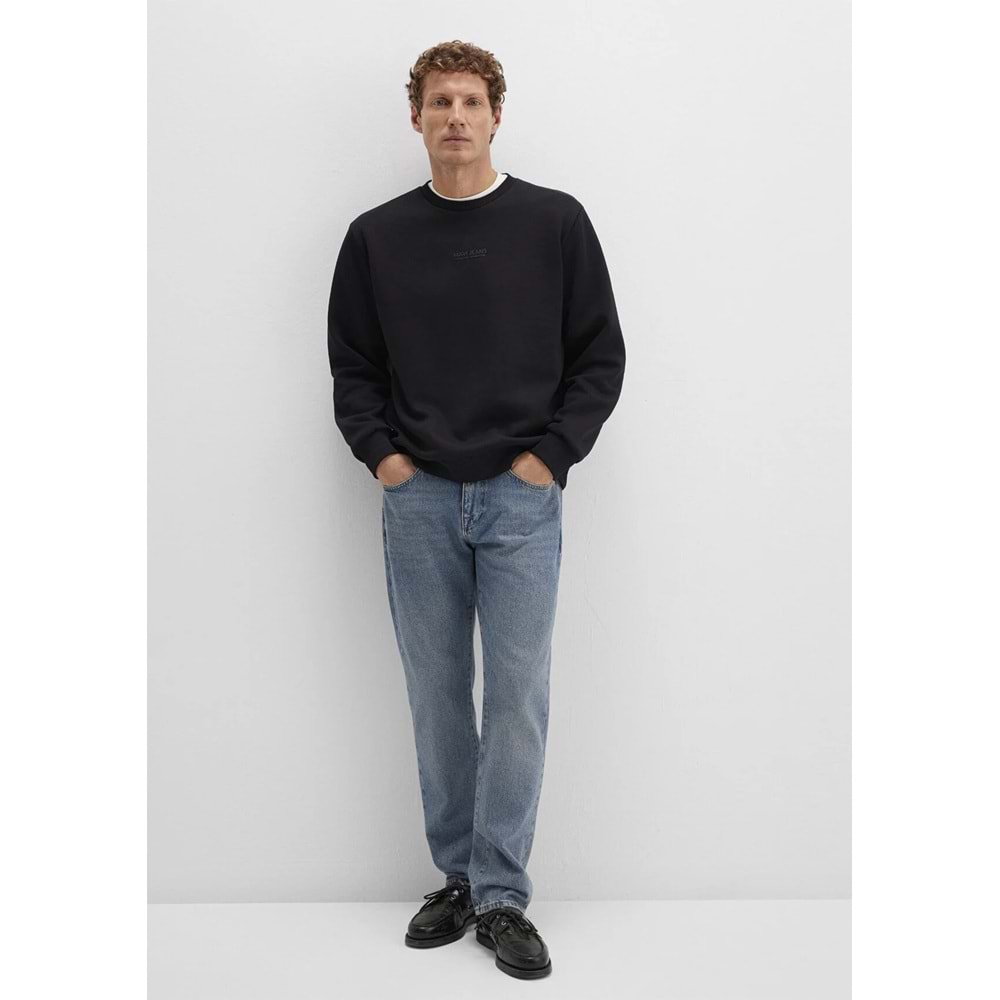 Mavi M0S10586-900 Mavi Jeans Detaylı Erkek Sweatshirt