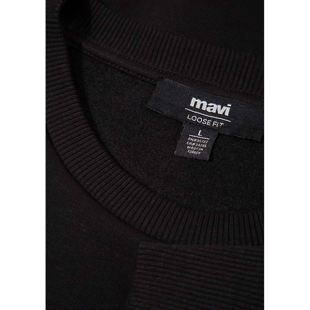 Mavi M0S10586-900 Mavi Jeans Detaylı Erkek Sweatshirt
