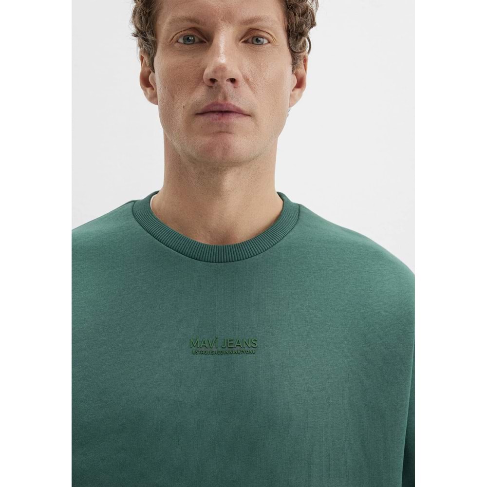 Mavi M0S10586-71874 Mavi Jeans Detaylı Erkek Sweatshirt