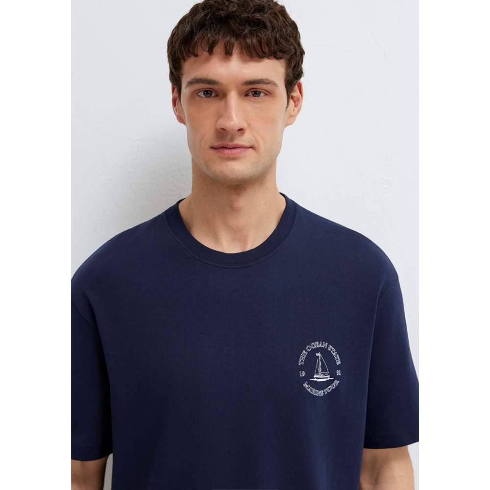 Mavi M0613282-82318 Gemi Baskılı Tişört Erkek T-Shirt