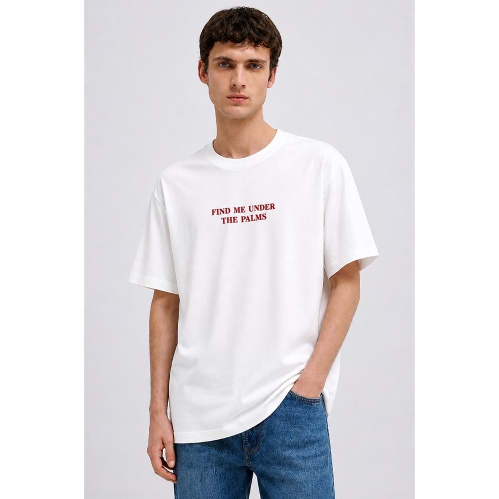 Mavi M0613280-70057 Find Me Under The Palms Baskılı Tişört Erkek T-Shirt
