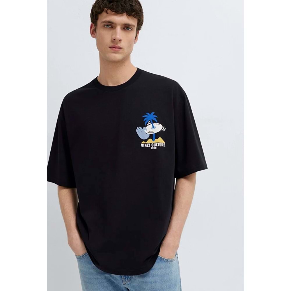 Mavi M0613288-900 Vinly Culture Club Baskılı Tişört Erkek T-Shirt