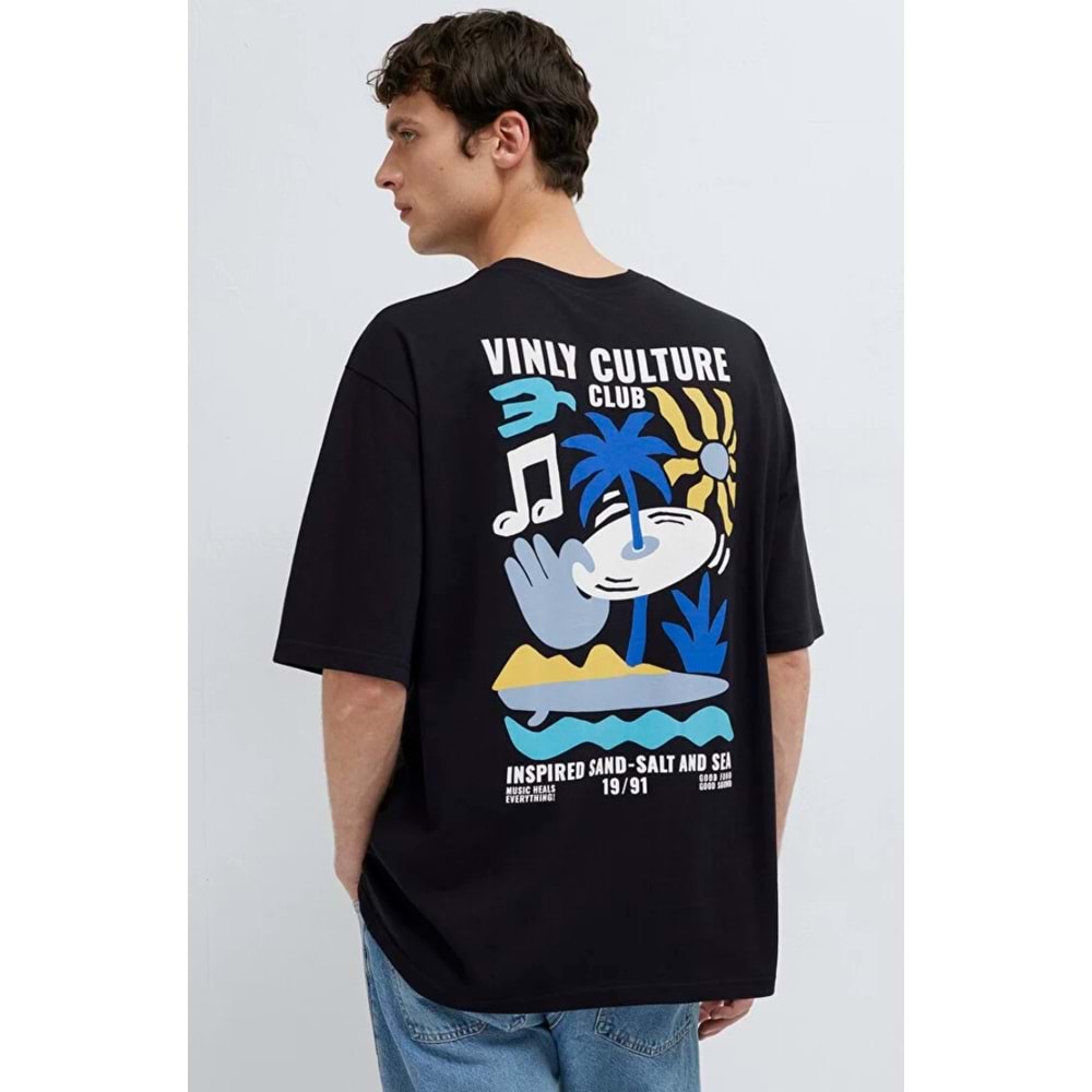 Mavi M0613288-900 Vinly Culture Club Baskılı Tişört Erkek T-Shirt