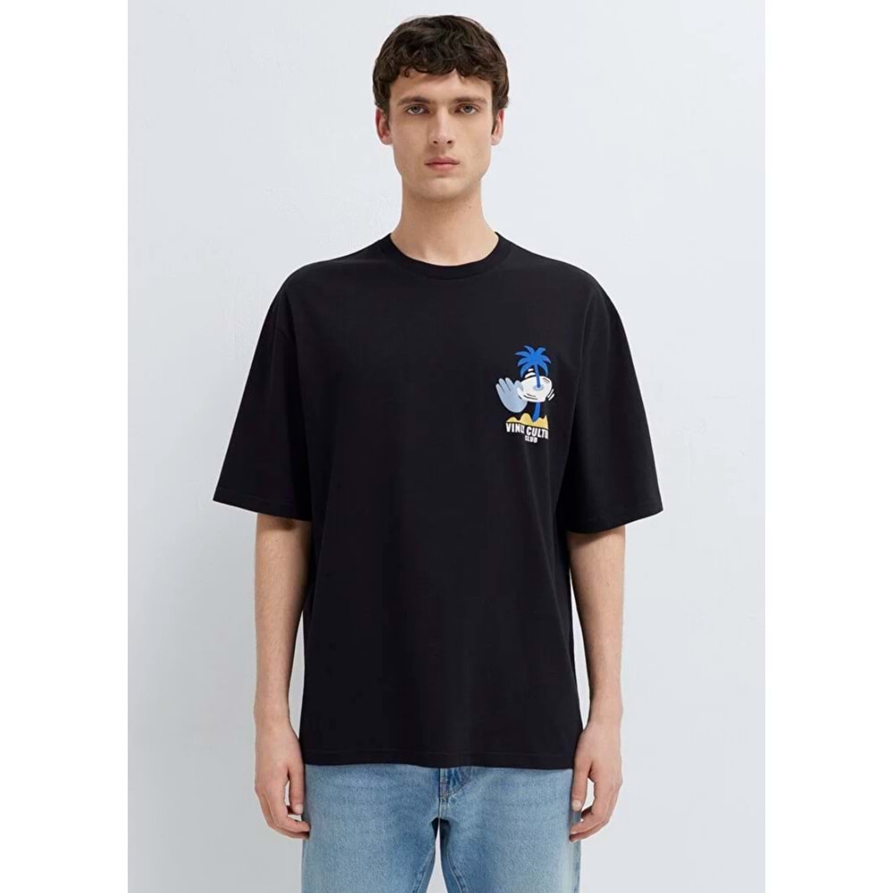 Mavi M0613288-900 Vinly Culture Club Baskılı Tişört Erkek T-Shirt