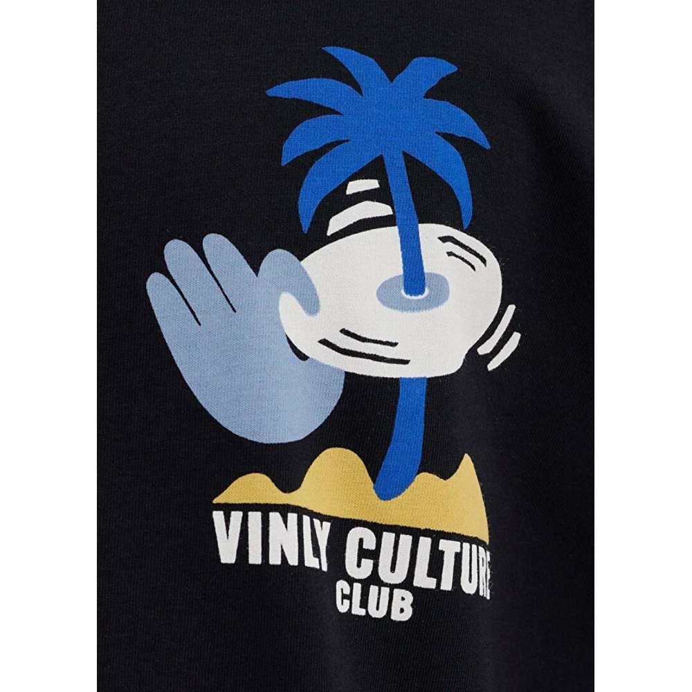 Mavi M0613288-900 Vinly Culture Club Baskılı Tişört Erkek T-Shirt