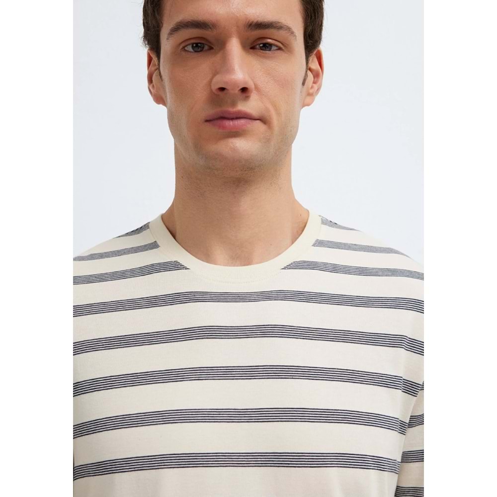 Mavi M0613336-70057 Çizgili Tişört Erkek T-Shirt