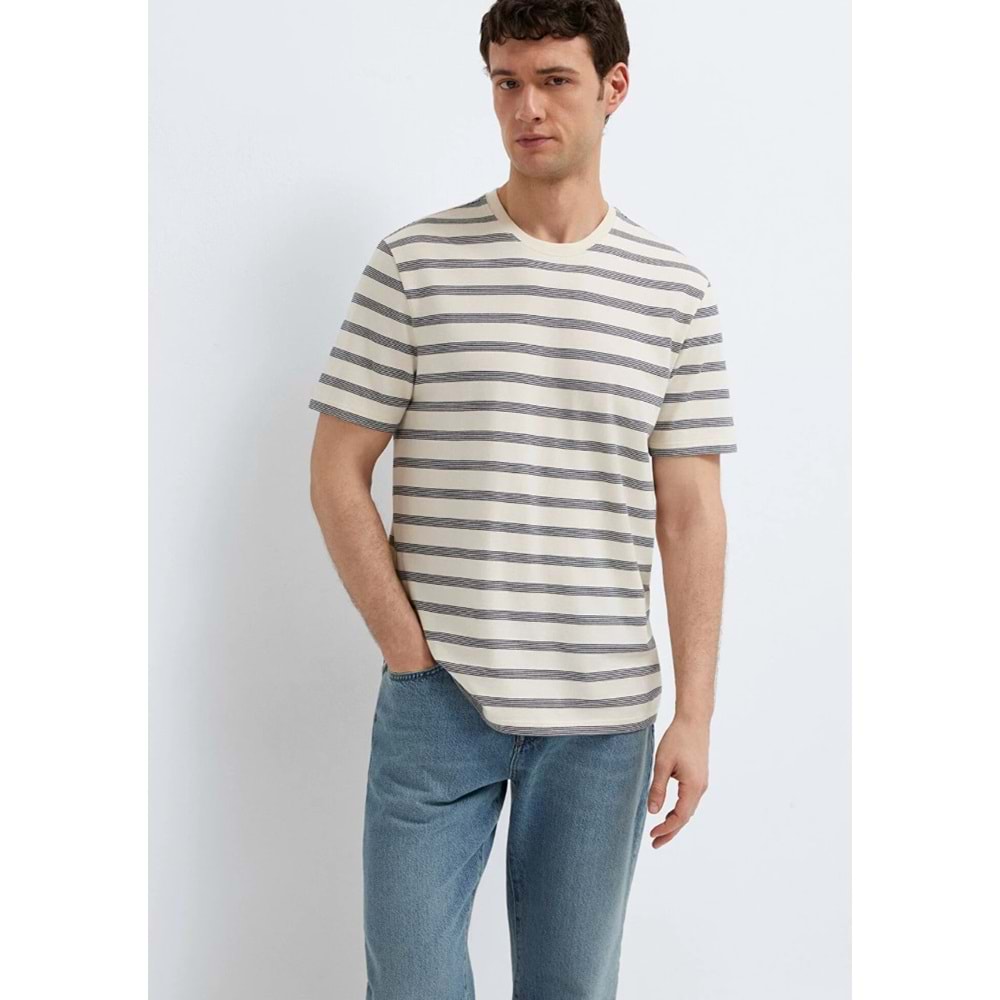 Mavi M0613336-70057 Çizgili Tişört Erkek T-Shirt