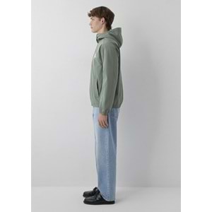 Mavi M0110622-80692 Mavi MVJNS 1991 Baskılı Kapüşonlu Spandex Kolej Mont Erkek Mont
