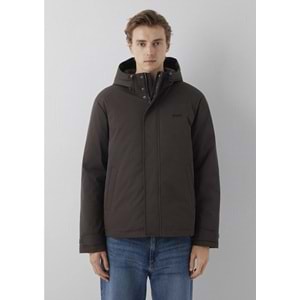 Mavi M0110833-70219 Mavi Nakış Logo Kapüşonlu Şişme Mont Erkek Mont