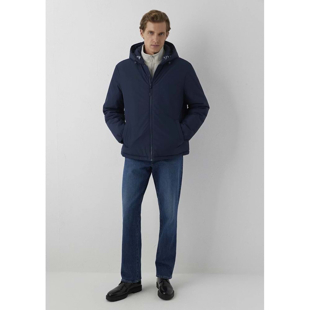 Mavi M0110832-82183 Mavi Jeans Baskılı Kapüşonlu Erkek Mont