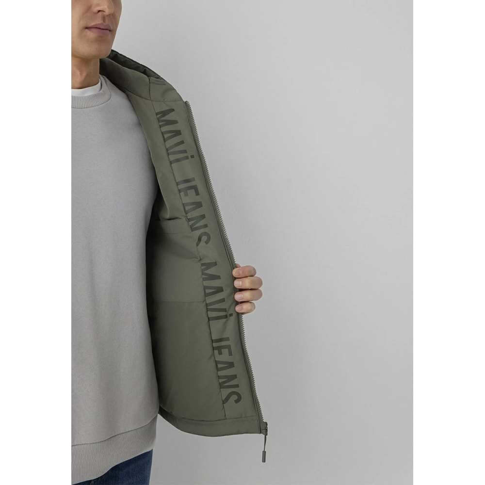 Mavi M0110832-85485 Mavi Jeans Baskılı Kapüşonlu Erkek Mont