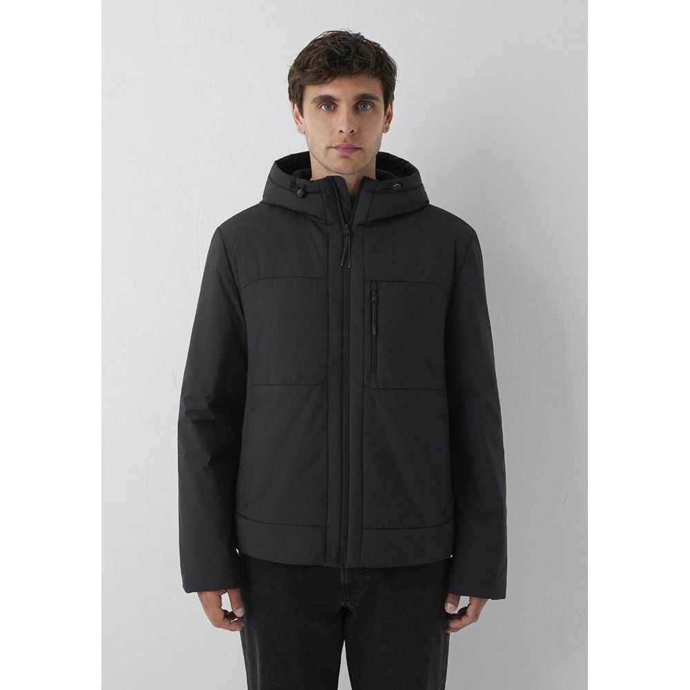 Mavi M0110840-71379 Mavi Kapüşonlu Şişme Mont Erkek Mont