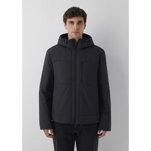 Mavi M0110840-71379 Mavi Kapüşonlu Şişme Mont Erkek Mont
