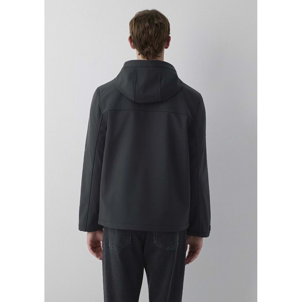 Mavi M0110848-71379 Mavi Su İtici Pro-Tech Water-Replent Kapüşonlu Spandex Erkek Mont