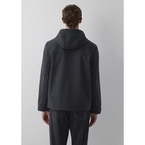Mavi M0110848-71379 Mavi Su İtici Pro-Tech Water-Replent Kapüşonlu Spandex Erkek Mont