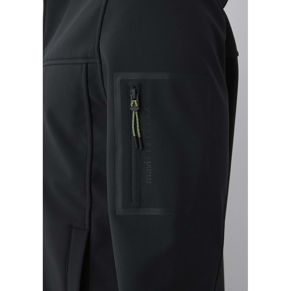 Mavi M0110848-71379 Mavi Su İtici Pro-Tech Water-Replent Kapüşonlu Spandex Erkek Mont