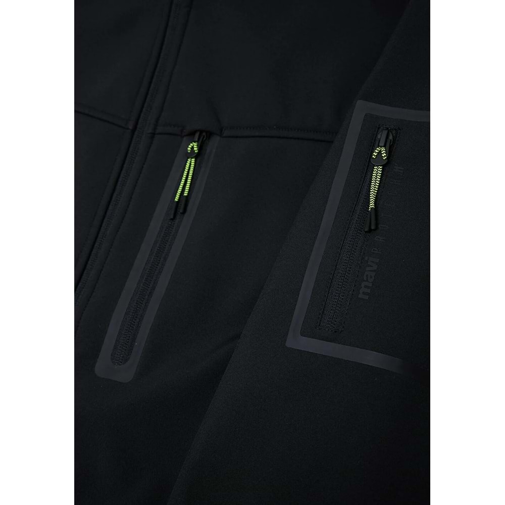 Mavi M0110848-71379 Mavi Su İtici Pro-Tech Water-Replent Kapüşonlu Spandex Erkek Mont