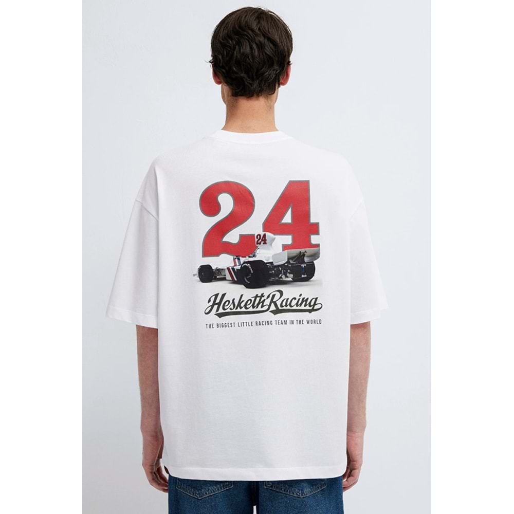 Mavi M0613352-620 Mavi Hasketti 24 Racing Baskılı Tişört Erkek T-Shirt