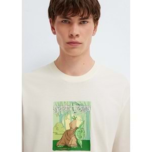 Mavi M0613351-70056 Mavi Yoda Yoga Baskılı Tişört Erkek T-Shirt
