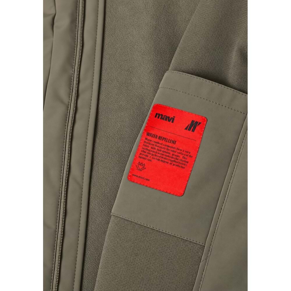 Mavi M0110852-70321 Mavi Su İtici Pro-Tech Water-Replent Kapüşonlu Spandex Erkek Mont