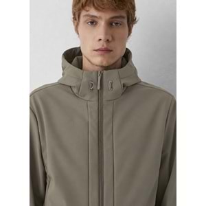 Mavi M0110852-70321 Mavi Su İtici Pro-Tech Water-Replent Kapüşonlu Spandex Erkek Mont