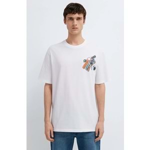 Mavi M0613390-620 Mavi Baskılı Tişört Erkek T-Shirt
