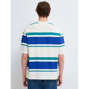 Mavi M0613331-70057 Basic Çizgili Tişört Loose Fit Tişört Erkek T-Shirt