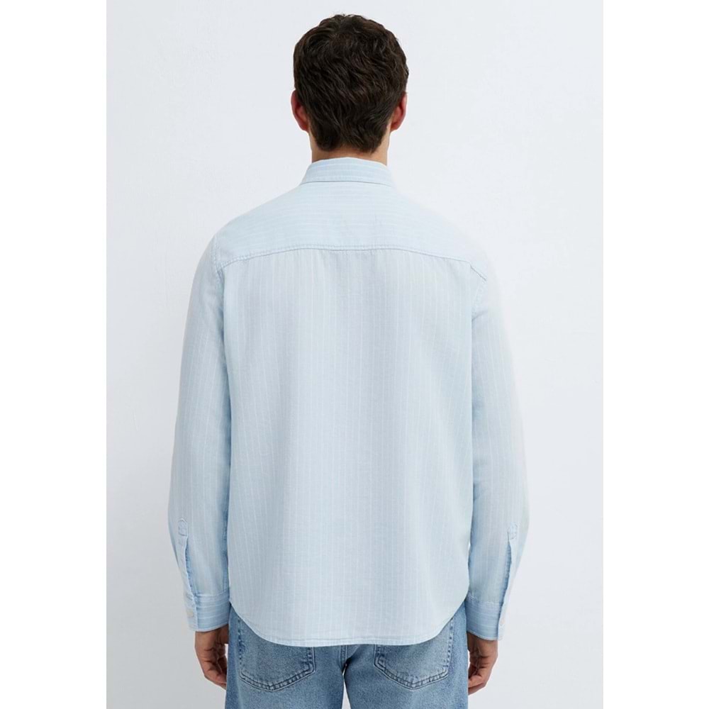 Mavi M0211967-91540 Çizgili Gömlek Regular Fit Erkek Gömlek