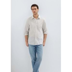 Mavi M0212004-91559 Keten Karışımlı Gömlek Regular Fit Erkek Gömlek